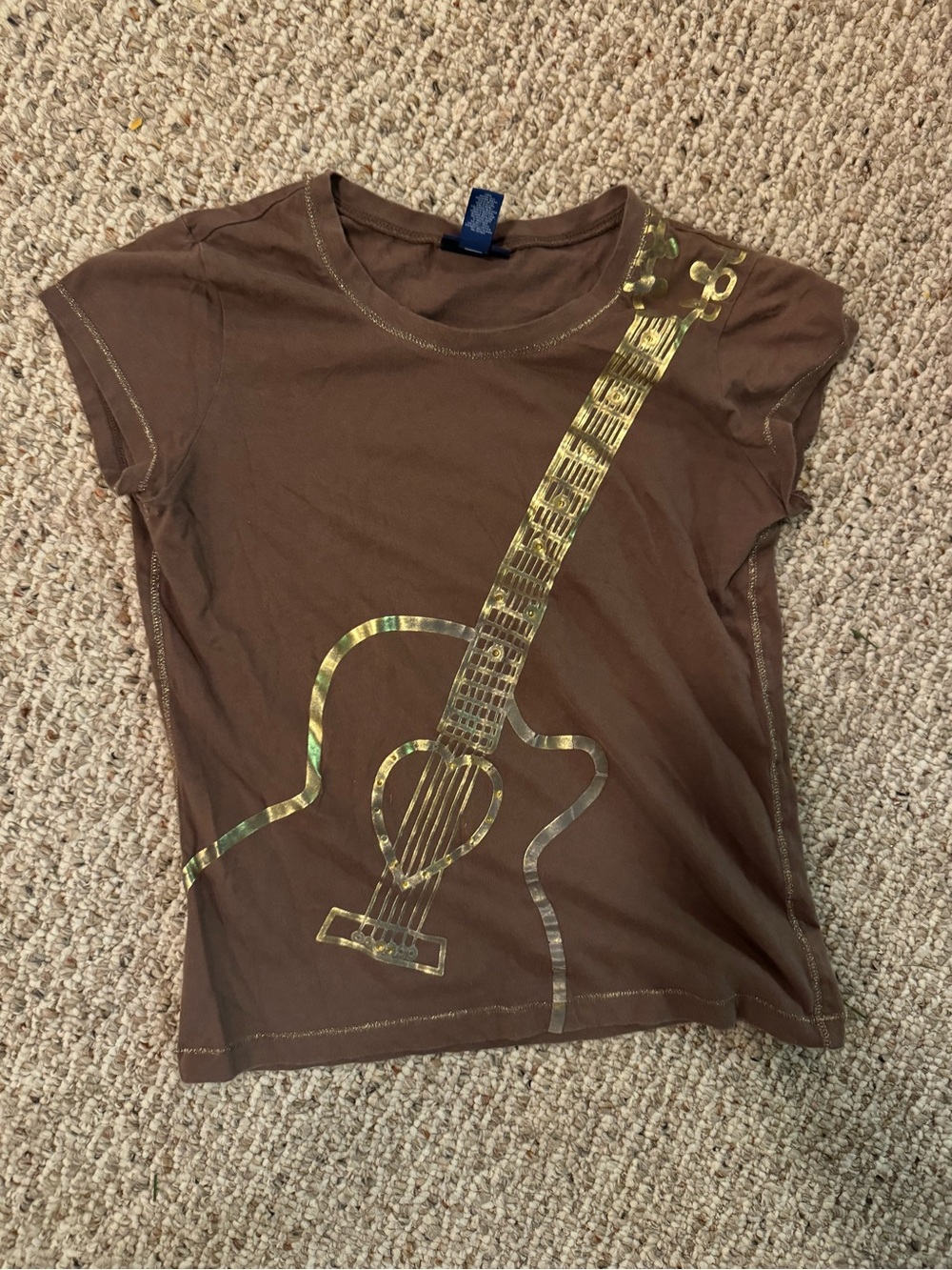 Vintage ‘00s Limited too brown guitar tee shirt